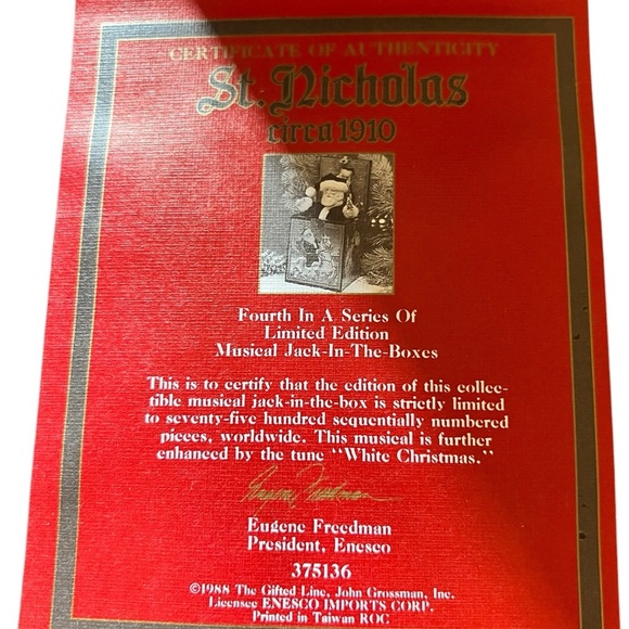 St. Nicholas c1910 Musical Jack-in-the-Box - Picture 12 of 12